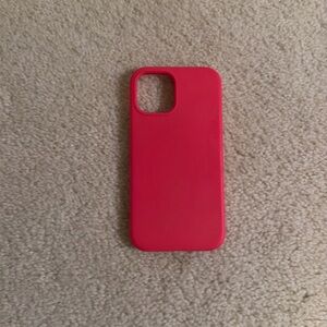 Hot pink Silicone iPhone 12 case by Miracase